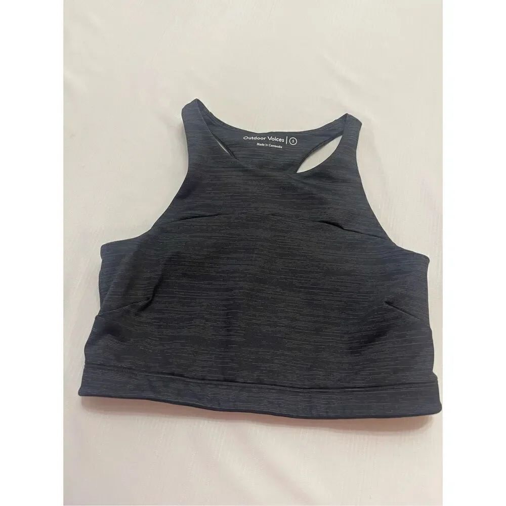 Outdoor Voices Black Grey Sports Bra Size Small